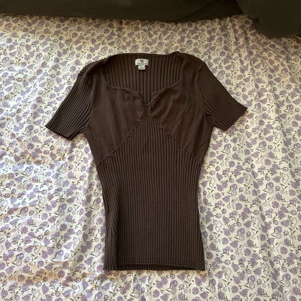 vintage ribbed blouse